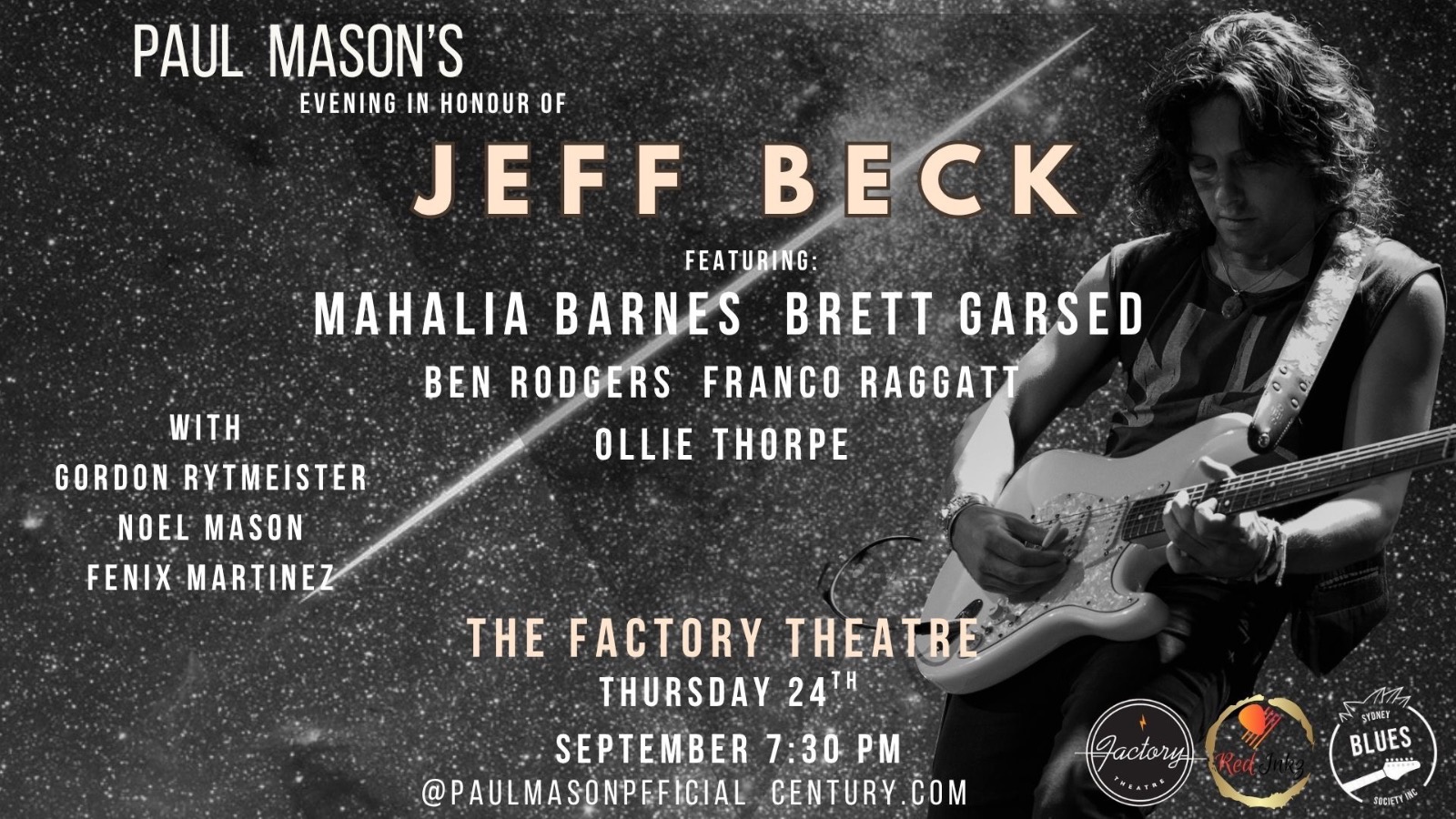 PAUL MASON’S EVENING IN HONOUR OF JEFF BECK